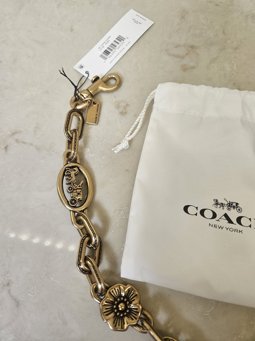 Coach - Horse and Carriage Chain Strap - Brass - Picture 4 of 5
